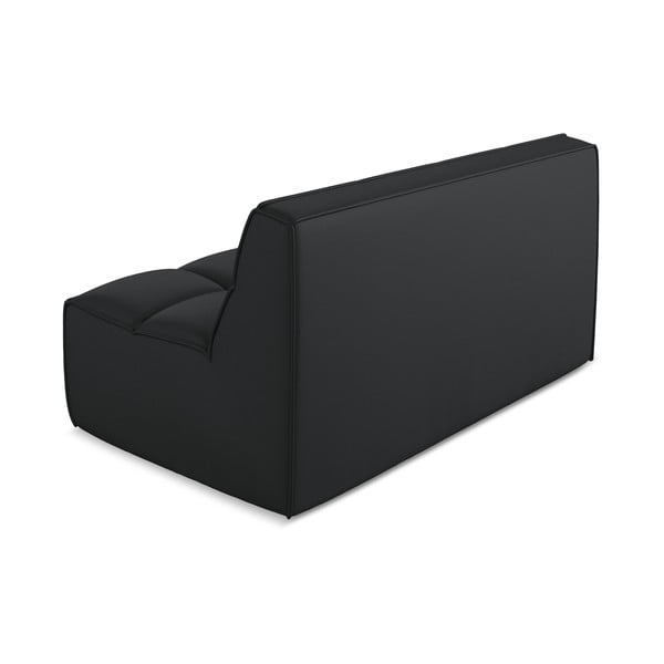 Czarny moduł sofy z imitacji skóry Kalai – Makamii-image-3