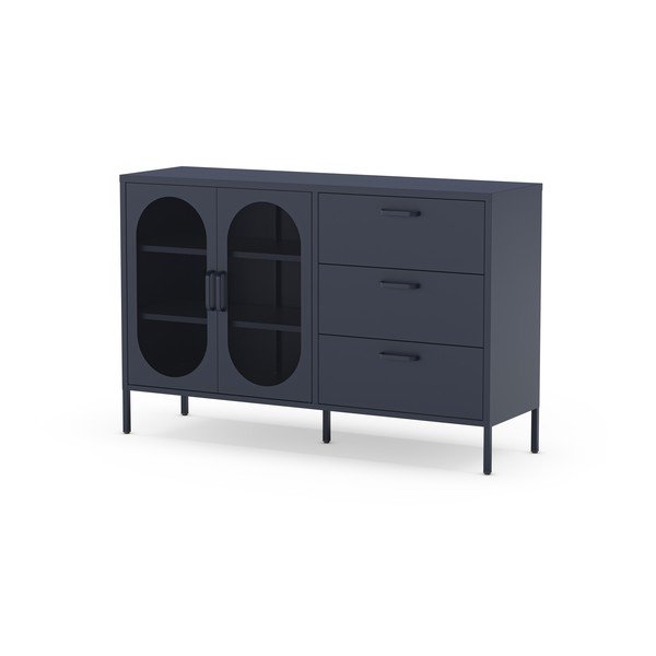 Ciemnoniebieska komoda 140x90 cm Diora – Marckeric-image-2