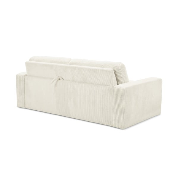Beżowa sztruksowa rozkładana sofa 195 cm Nona – Makamii-image-4