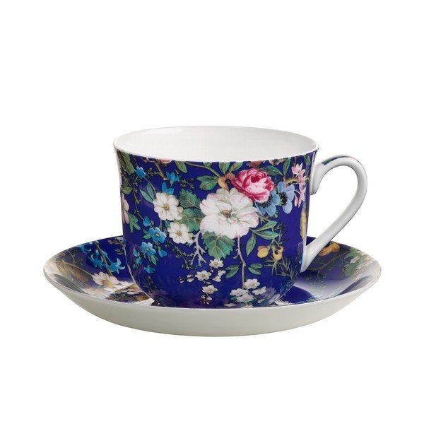 Filiżanka ze spodkiem z porcelany kostnej Maxwell & Williams Floral Muse, 460 ml