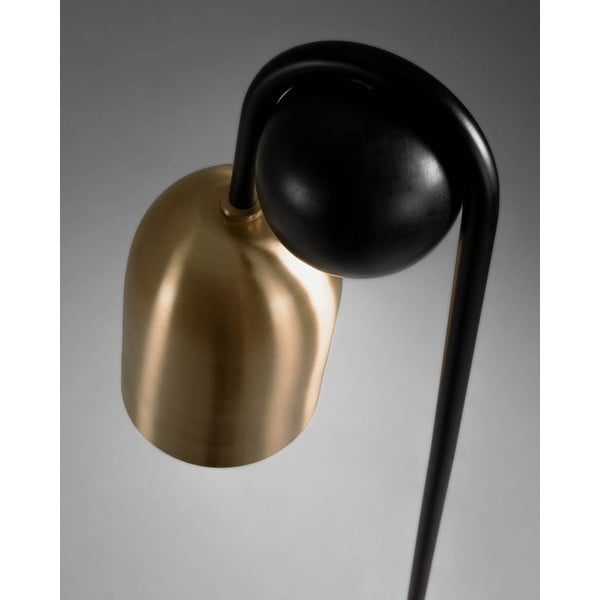 Lampa stojąca w czarno-złotym kolorze z metalowym kloszem (wysokość 180 cm) Natsumi – Kave Home-image-2