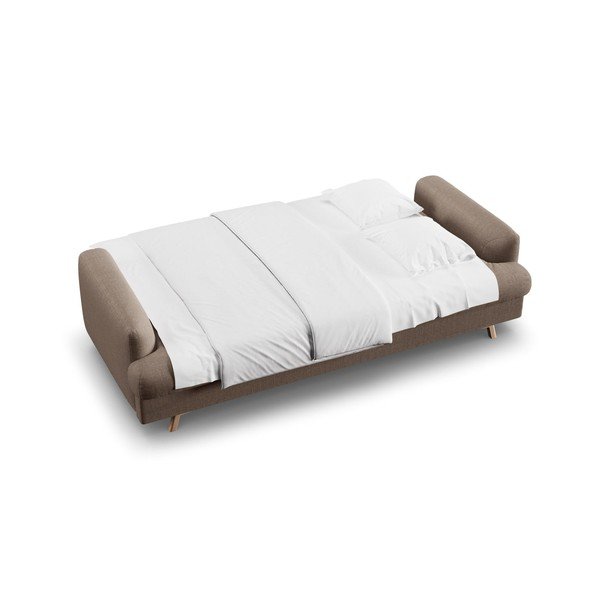 Szarobrązowa rozkładana/ze schowkiem sofa 233 cm Naomi – Micadoni -image-3