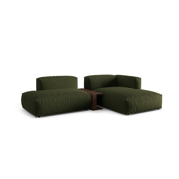 Zielony narożnik modułowy (prawostronny) Martina – Micadoni Home-image-1