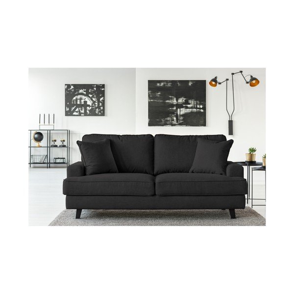 Czarna sofa trzyosobowa Cosmopolitan design Berlin-image-3