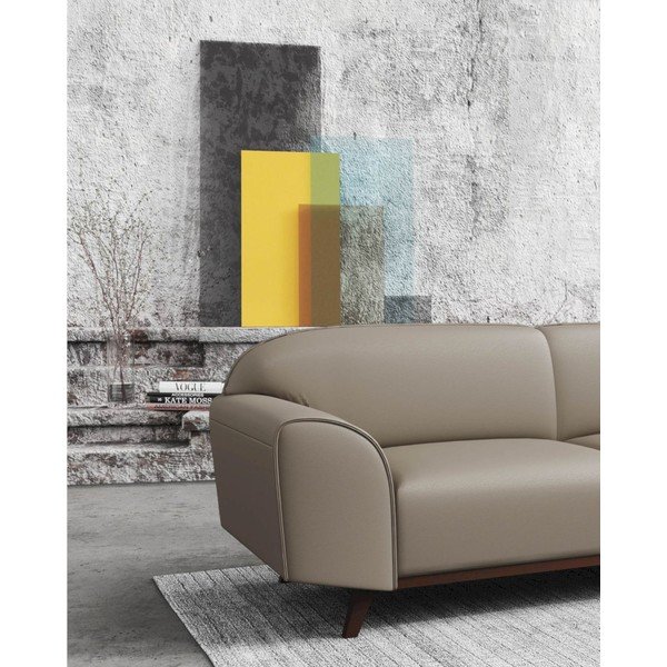 Jasnobrązowa skórzana sofa 193 cm Nesbo – MESONICA-image-4