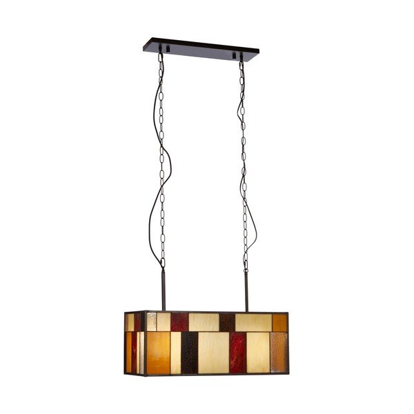 Metalowa lampa wisząca ze szklanym kloszem Waldorf – Premier Housewares-image-2
