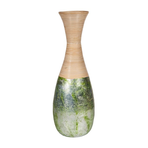 Zielony bambusowy wazon Simone, ø 19 cm