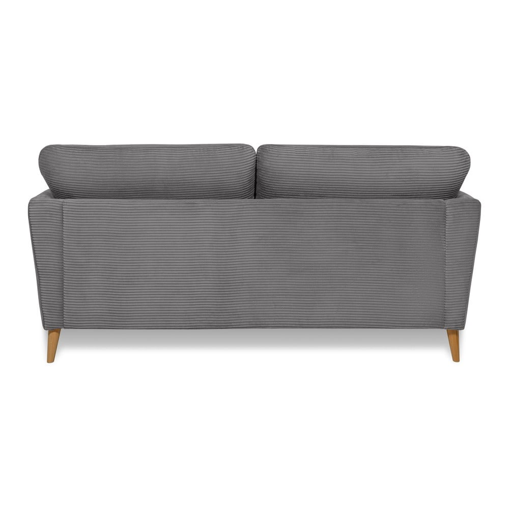 Ciemnoszara sztruksowa sofa 170 cm Paris – Scandic (zdjęcie 3)