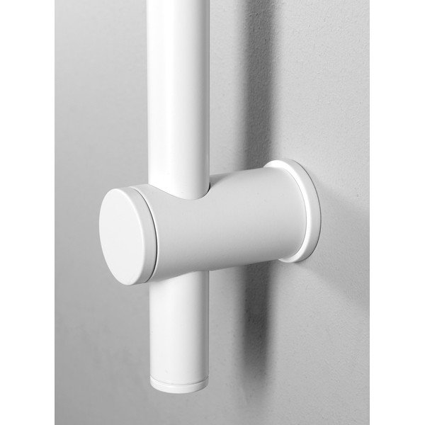 Biały ścienny drążek prysznicowy na słuchawkę z mosiądzu z suwakiem 70 cm – Sapho-image-2