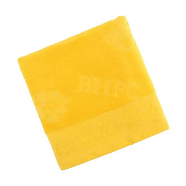 Ręcznik bawełniany BHPC Velvet 50x100 cm, żółty