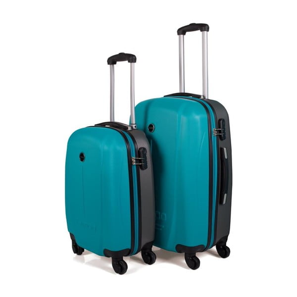 Zestaw 2 niebieskich walizek na kółkach Tempo