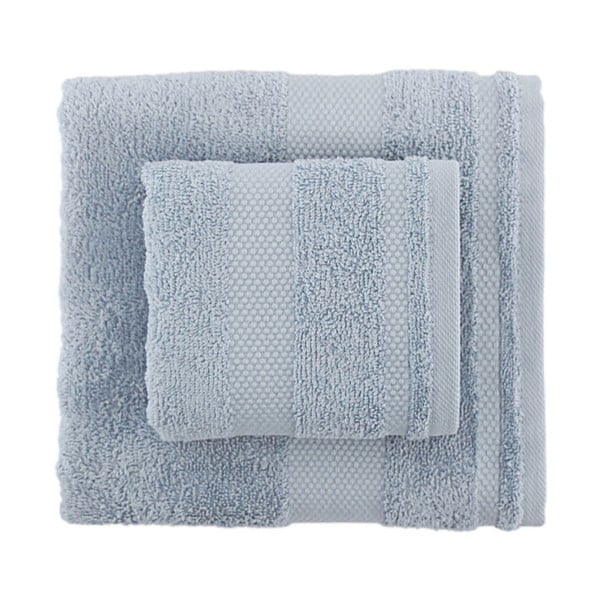 Zestaw 2 niebieskich ręczników Clio 
