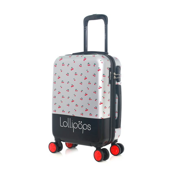 Zestaw szarej walizki z 4 kółkami i kosmetyczki Lollopops Holly-image-4