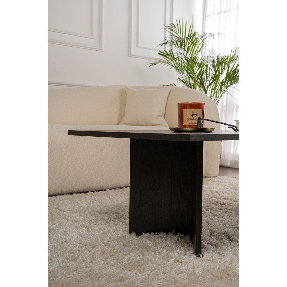 Czarny stolik z matowym wykończeniem 60x119 cm Sabin – Kalune Design (zdjęcie 7)