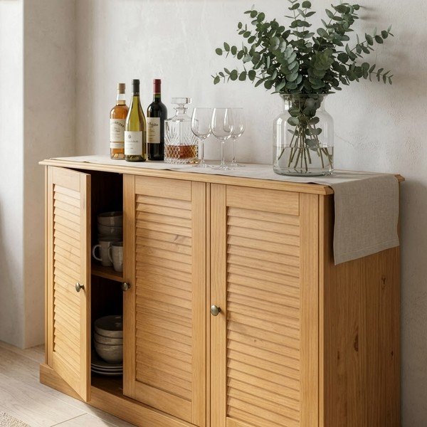 Komoda z litego drewna sosnowego w jasnym naturalnym kolorze 125x80x38 cm Edith – Støraa-image-3