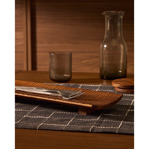 Drewniana taca do serwowania 15x38 cm Rommu – Kave Home-image-1