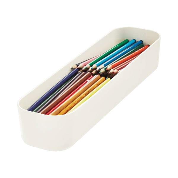 Biały pojemnik iDesign Eco, 9x36,5 cm-image-1