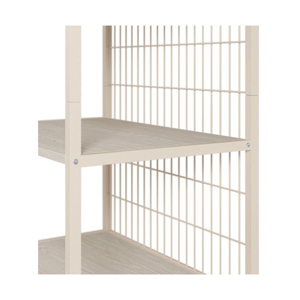 Kremowy stalowy regał 60x179,5x40 cm Amara – Marckeric-image-4