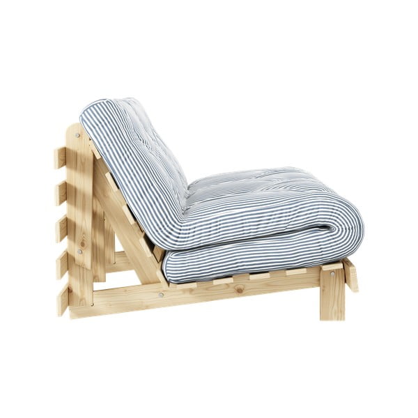Biała/jasnoniebieska rozkładana sofa 140 cm Roots - Karup Design-image-3