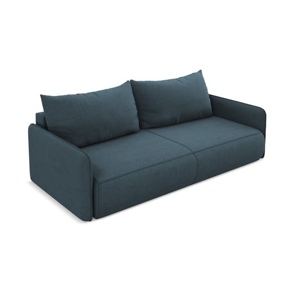 Niebieska rozkładana/ze schowkiem sofa 216 cm Nanea – Makamii-image-3