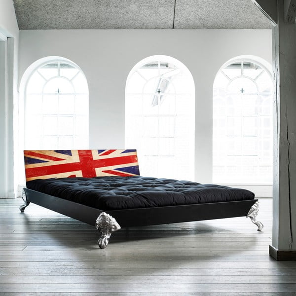 Łóżko Karup Eagle Black/Union Jack,  140x200 cm
