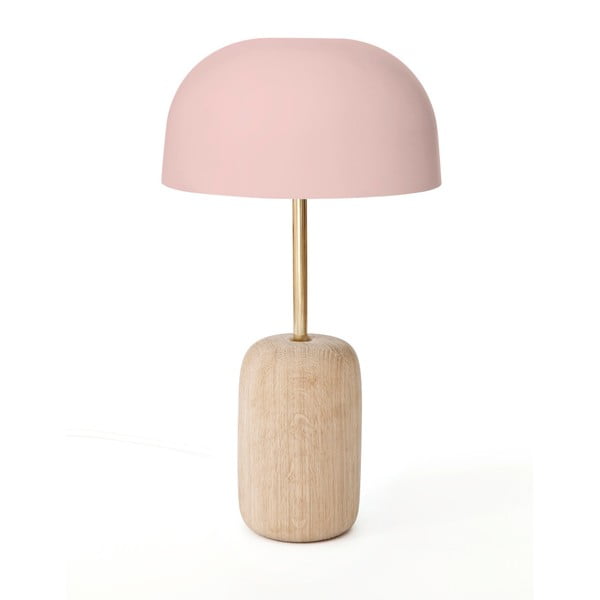 Różowa lampa stołowa HARTÔ Nina