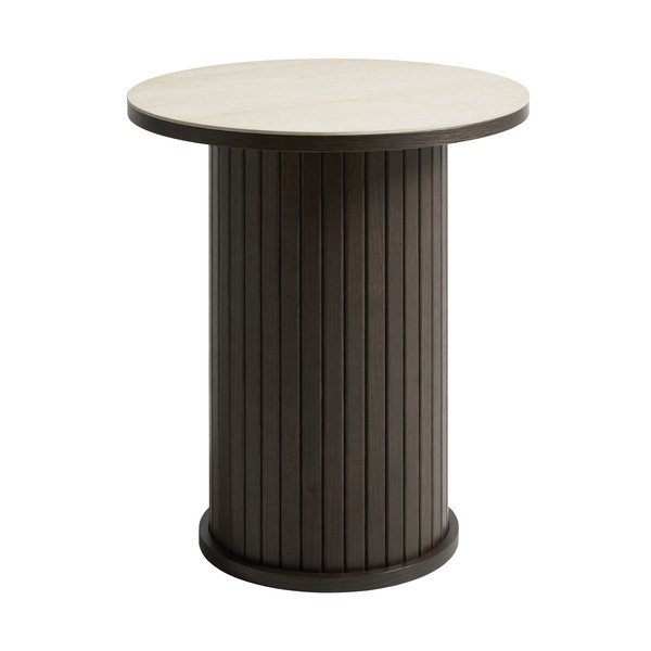 Okrągły stolik z ceramicznym blatem ø 50 cm Enna – Unique Furniture