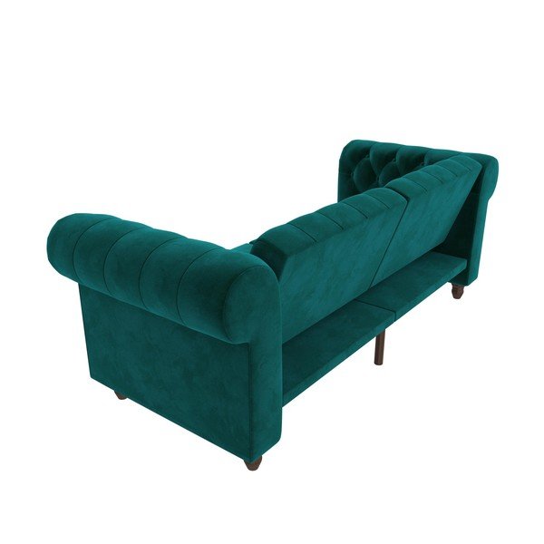 Zielona rozkładana sofa z aksamitną powierzchnią Støraa Felix-image-4