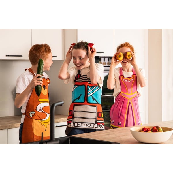 Fartuszek dziecięcy z bawełny z recyklingu Hero – Tiseco Home Studio-image-3