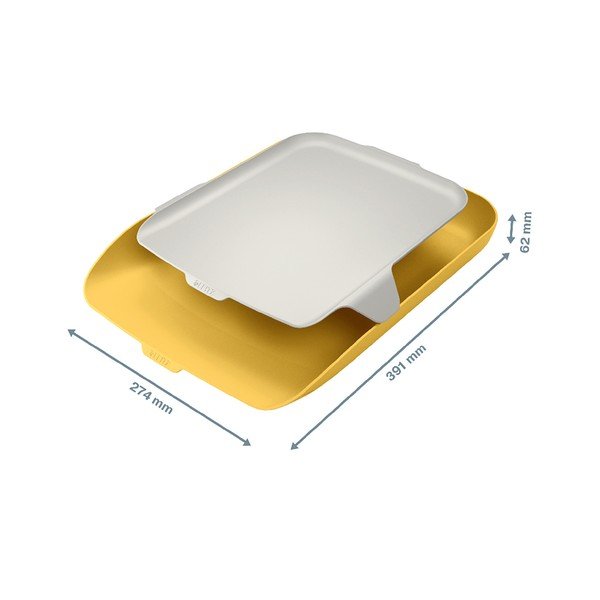 Żółta półka na dokumenty z organizerem Leitz Cosy-image-4