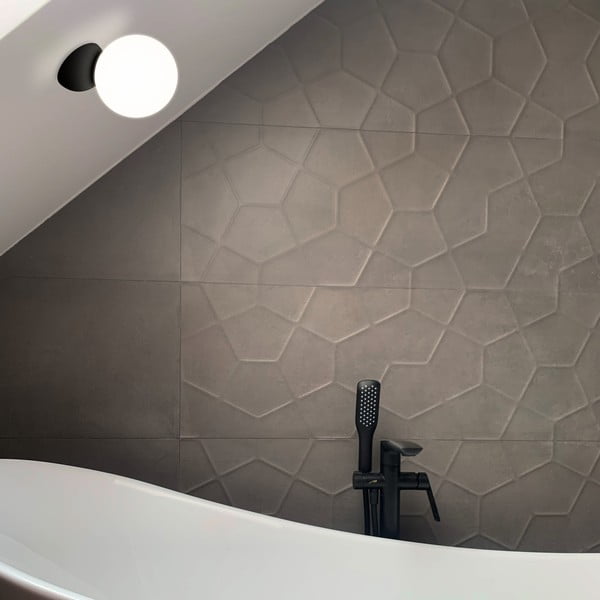 Czarny kinkiet SULION Volga, ø 12 cm-image-1