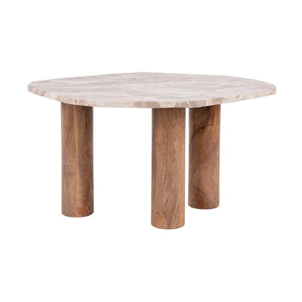 Stolik z blatem w dekorze marmuru 50x75 cm Organic  – Leitmotiv-image-3