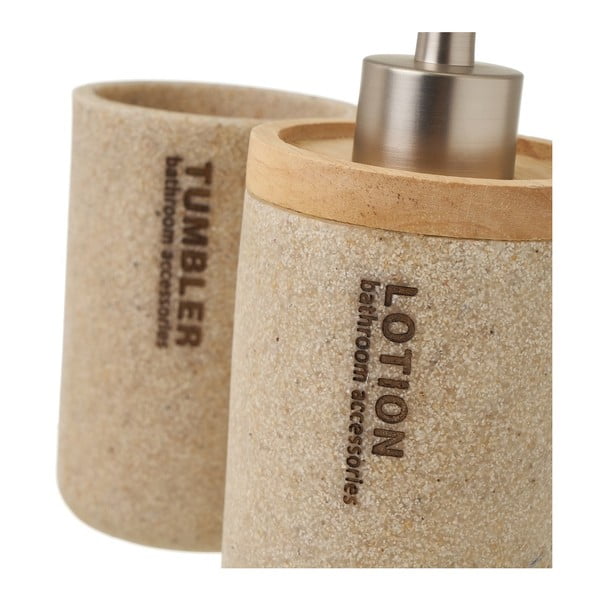 Beżowy zestaw akcesoriów łazienkowych – Casa Selección-image-1