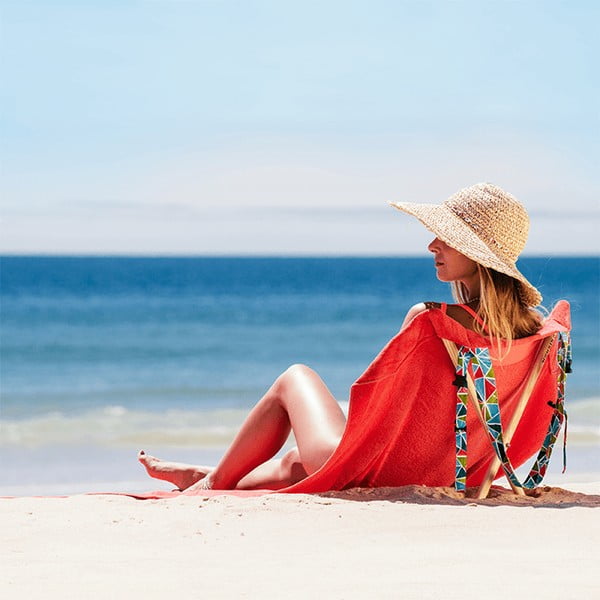 Leżak i ręcznik plażowy w jednym Sun Seat Tomato-image-1