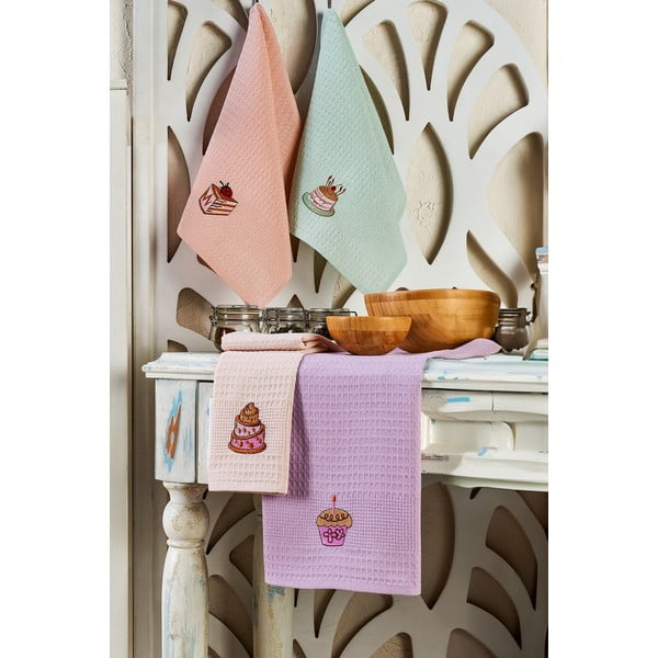 Bawełniane ścierki zestaw 6 szt. 40x60 cm Cake – Foutastic-image-1
