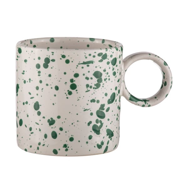 Biało-zielone kamionkowe kubki zestaw 2 szt. 450 ml Carnival – Ladelle-image-2