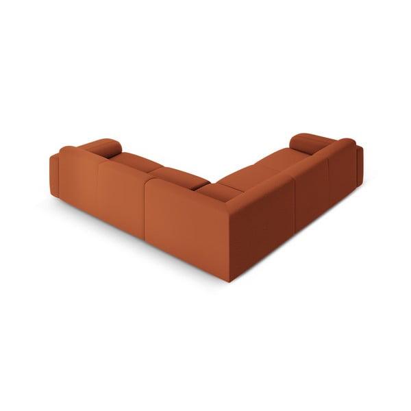 Brązowy narożnik z materiału bouclé (strona zmienna/w kształcie litery L) Molino – Micadoni Home-image-3