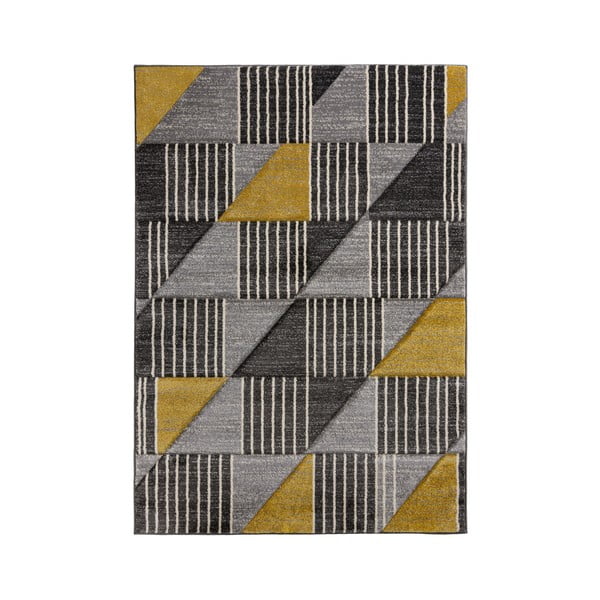 Szaro-żółty dywan Flair Rugs Velocity, 160x230 cm