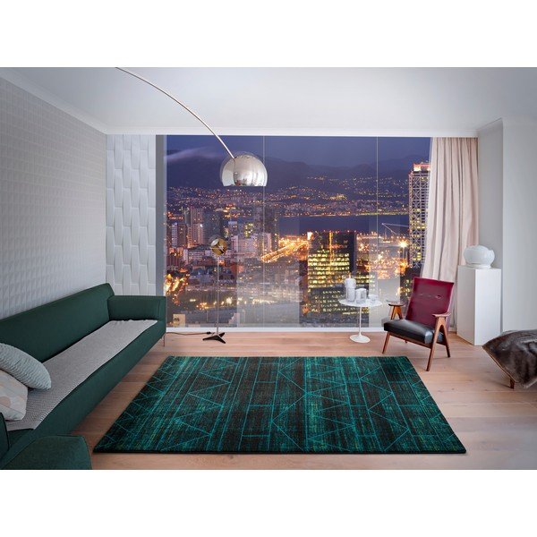 Niebieski dywan Universal Neon Blue, 80x150 cm-image-1