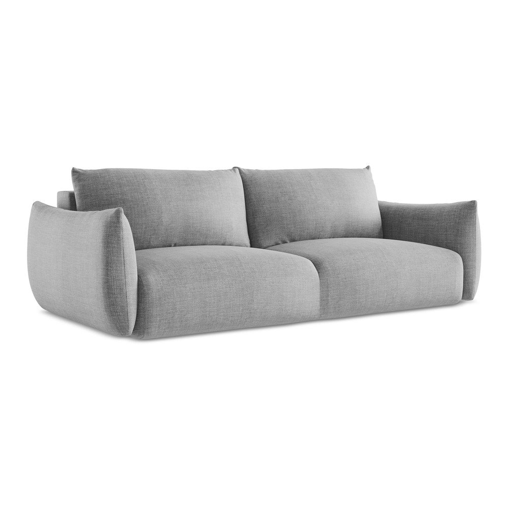 Jasnoszara rozkładana sofa 230 cm Leila – Makamii (zdjęcie 2)