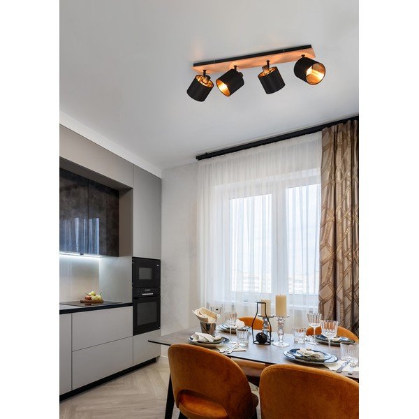 Czarno-naturalna lampa punktowa ø 12 cm Tommy – Reality-image-1