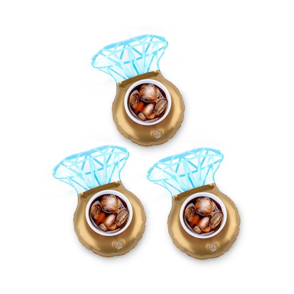 Zestaw 3 dmuchanych kół na napoje w kształcie pierścionków Big Mouth Inc.-image-3