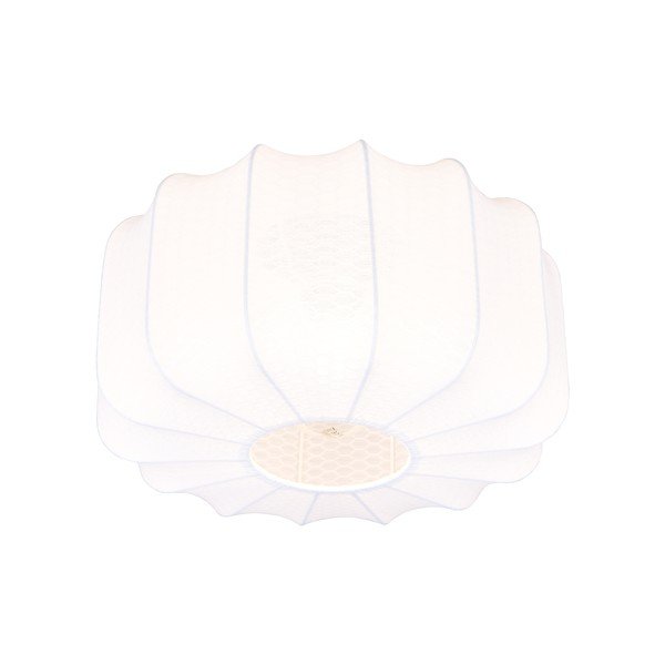 Biała metalowa lampa sufitowa z tekstylnym kloszem ø 40 cm Madleine – Reality-image-3