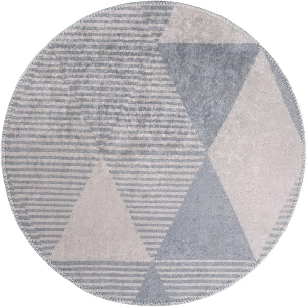 Szary okrągły dywan odpowiedni do prania ø 80 cm Yuvarlak – Vitaus