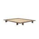 Brązowe łóżko dwuosobowe z litego drewna sosnowego ze stelażem 160x200 cm Japan – Karup Design