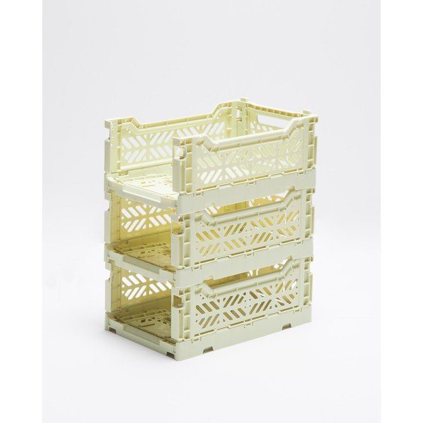 Zestaw 3 żółtych pojemników do przechowywania Little Nice Things Caja-image-3
