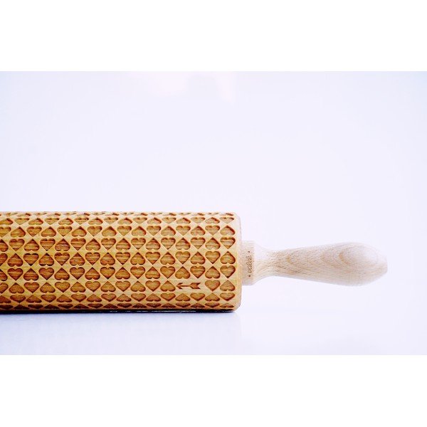 Drewniany grawerowany wałek do ciasta Valek Serce-image-2