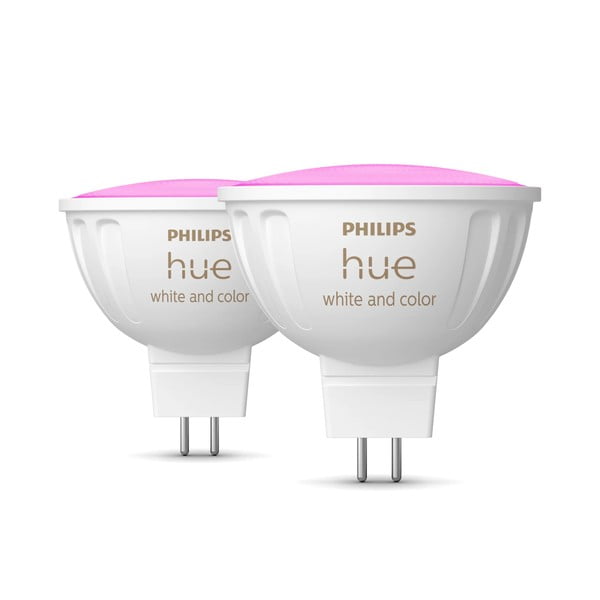 Inteligentne żarówki z gwintem GU 5,3, 6 W zestaw 2 szt. White and color ambiance – Philips Hue-image-1