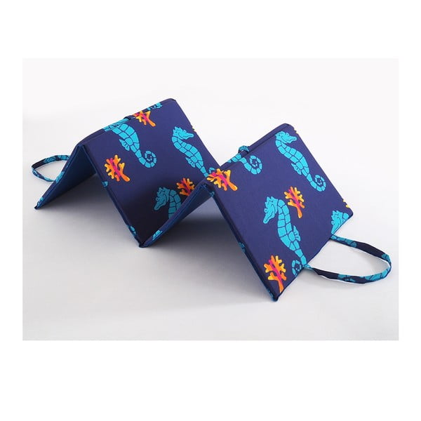 Niebieska ogrodowa poduszka do siedzenia na leżak 49x137 cm   Seahorse – B.E.S.-image-1