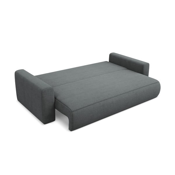 Ciemnoszara rozkładana/ze schowkiem sofa 238 cm Kapua – Makamii-image-4